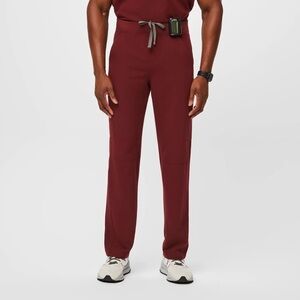 FIGS Men's Axim Pant Burgundy